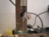 Hullerne til proppen borer vi med et forstnerbor, 8 mm.